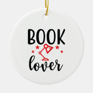 Reading Art Book Lover Ceramic Tree Decoration