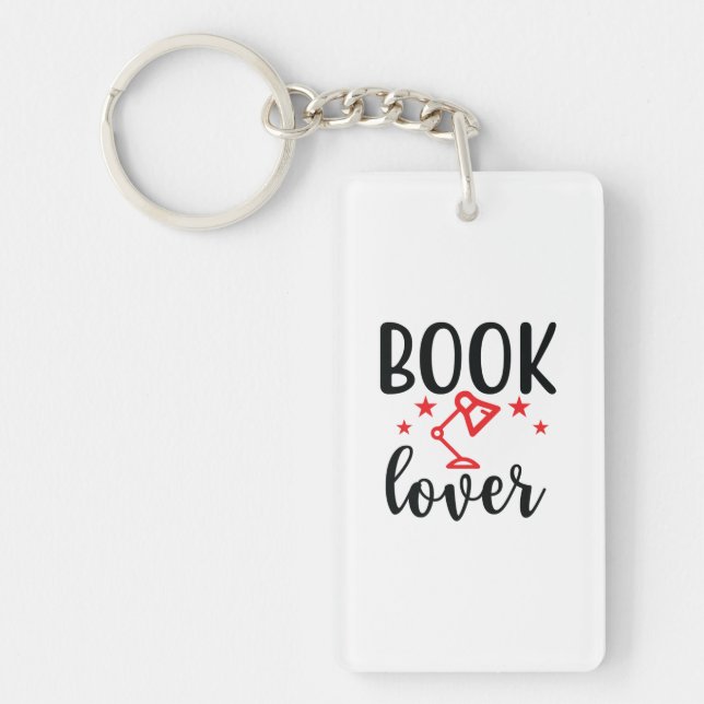Reading Art Book Lover Key Ring (Front)