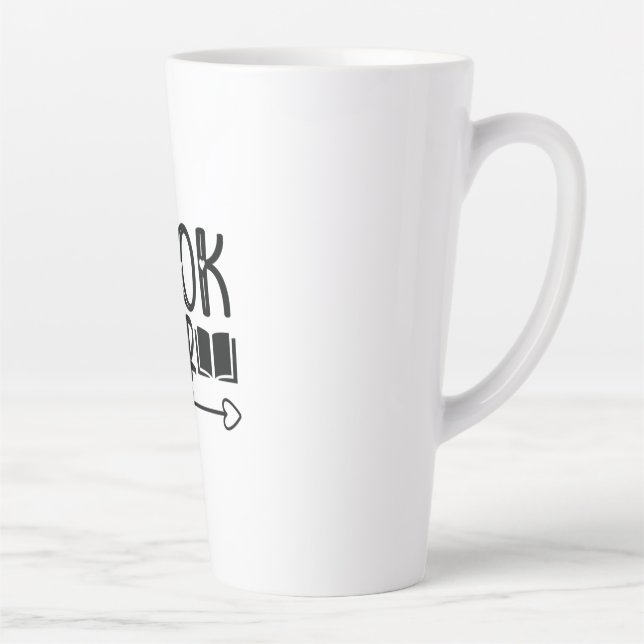 Reading Art Book Lover Latte Mug (Right)