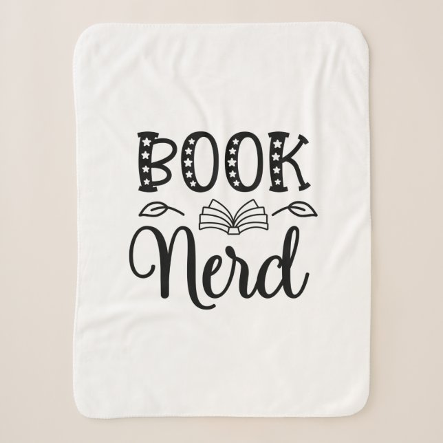 Reading Art Book Nerd Sherpa Blanket (Front)