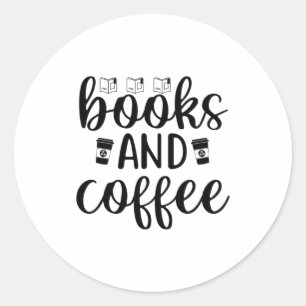 Reading Art Books And Coffee Classic Round Sticker