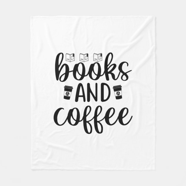 Reading Art Books And Coffee Fleece Blanket (Front)