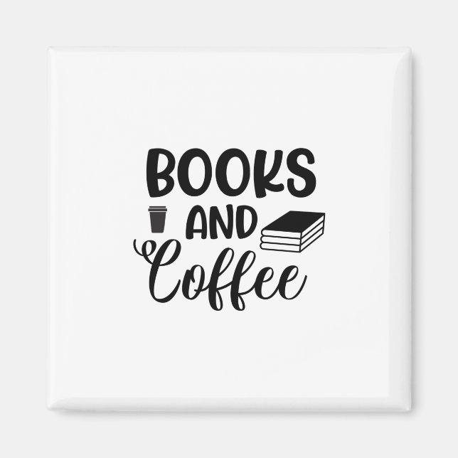 Reading Art Books And Coffee Magnet (Front)