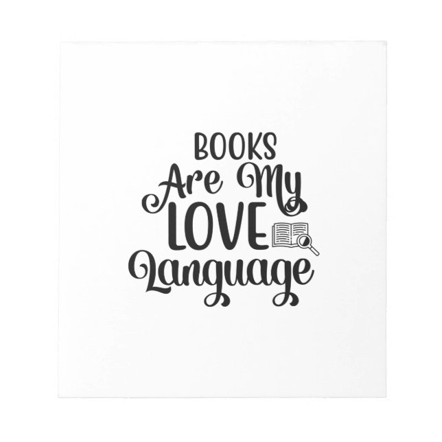Reading Art Books Are My Love Language Notepad (Front)