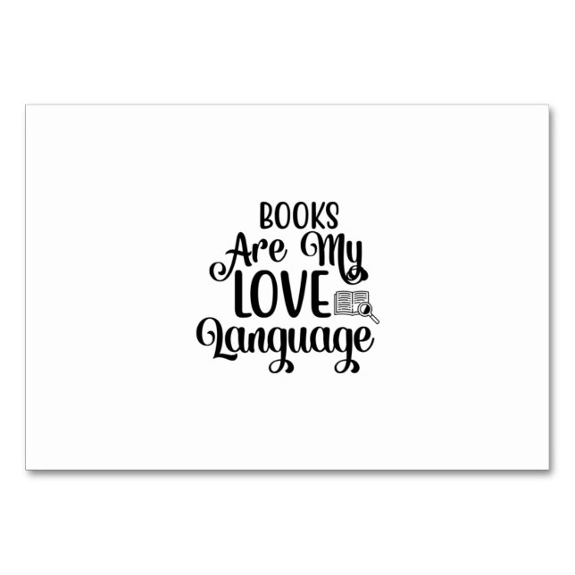 Reading Art Books Are My Love Language Table Number (Front)