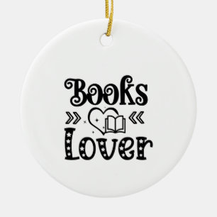 Reading Art Books Lover Ceramic Tree Decoration