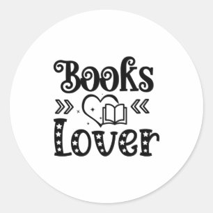 Reading Art Books Lover Classic Round Sticker