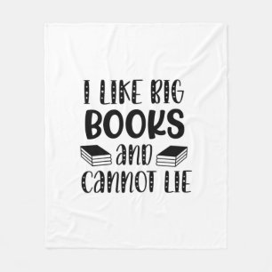 Reading Art I Like Big Books And I Can't Lie Fleece Blanket