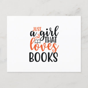 Reading Art Just A Girl That Loves Books Postcard