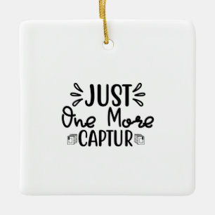 Reading Art Just One More Captur Ceramic Ornament