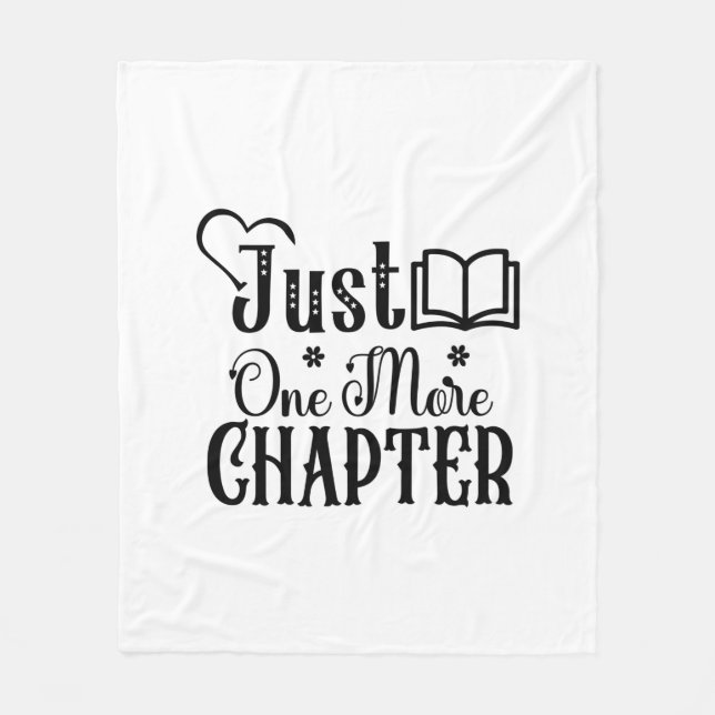 Reading Art Just One More Chapter Fleece Blanket (Front)