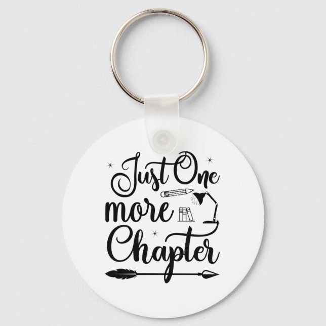 Reading Art Just One More Chapter Key Ring (Front)