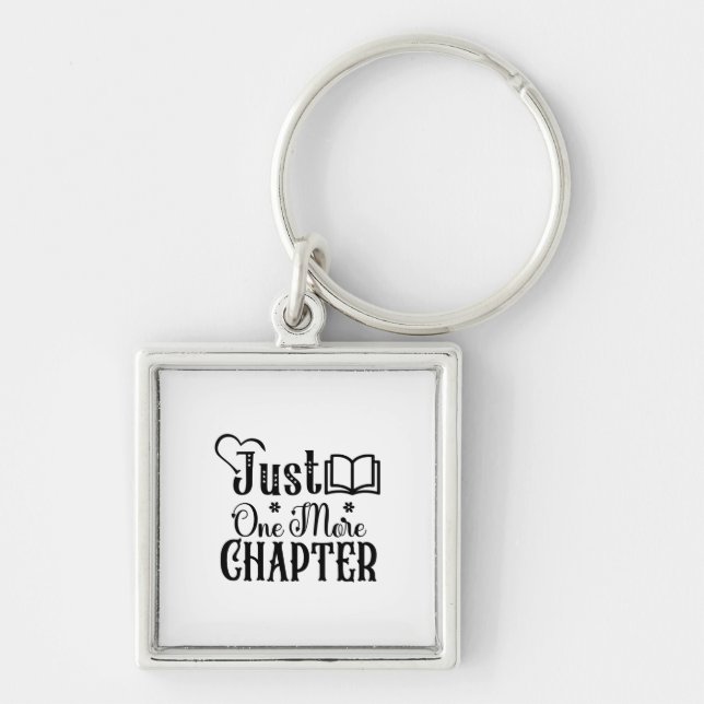 Reading Art Just One More Chapter Key Ring (Front)