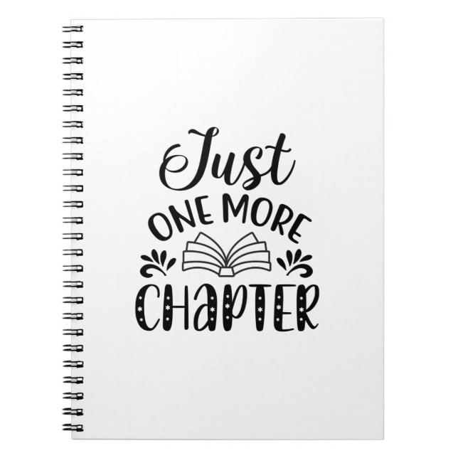 Reading Art Just One More Chapter Notebook (Front)