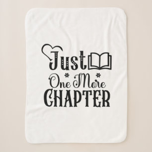 Reading Art Just One More Chapter Sherpa Blanket