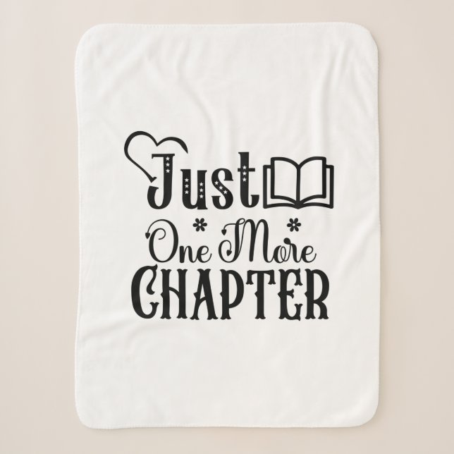 Reading Art Just One More Chapter Sherpa Blanket (Front)