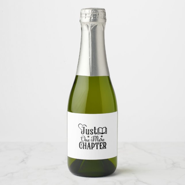 Reading Art Just One More Chapter Sparkling Wine Label (Front)