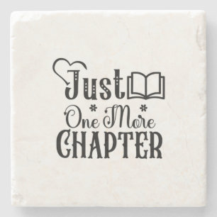 Reading Art Just One More Chapter Stone Coaster