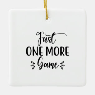 Reading Art Just One More Game Ceramic Ornament