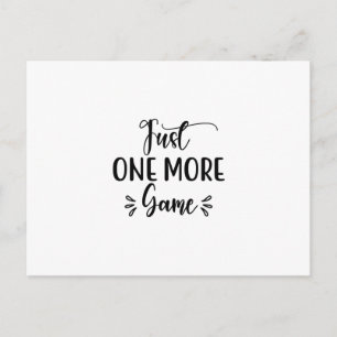 Reading Art Just One More Game Postcard
