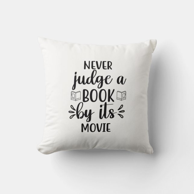 Reading Art Never Judge A Book By Its Movie Cushion (Front)