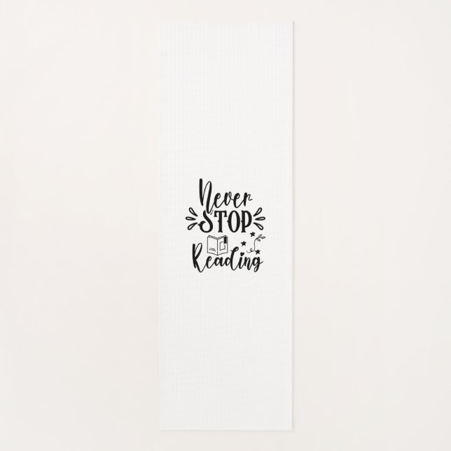 Reading Art Never Stop Reading Yoga Mat (Front)
