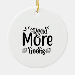 Reading Art Read More Books Ceramic Tree Decoration