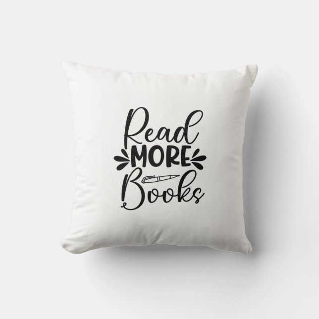 Reading Art Read More Books Cushion (Front)