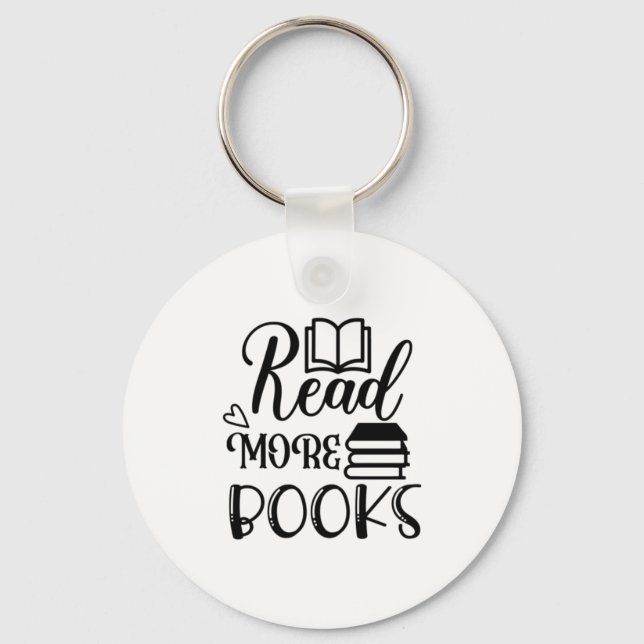 Reading Art Read More Books Key Ring (Front)