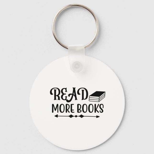 Reading Art Read More Books Key Ring (Front)