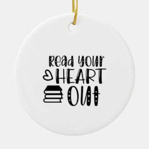 Reading Art Read Your Heart Out Ceramic Tree Decoration