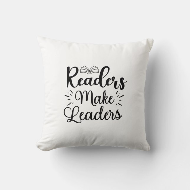Reading Art Readers Make Leaders Cushion (Front)