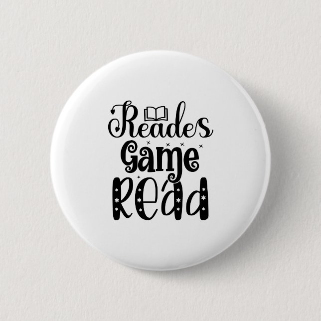 Reading Art Reades Game Read 6 Cm Round Badge (Front)