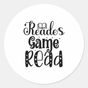 Reading Art Reades Game Read Classic Round Sticker