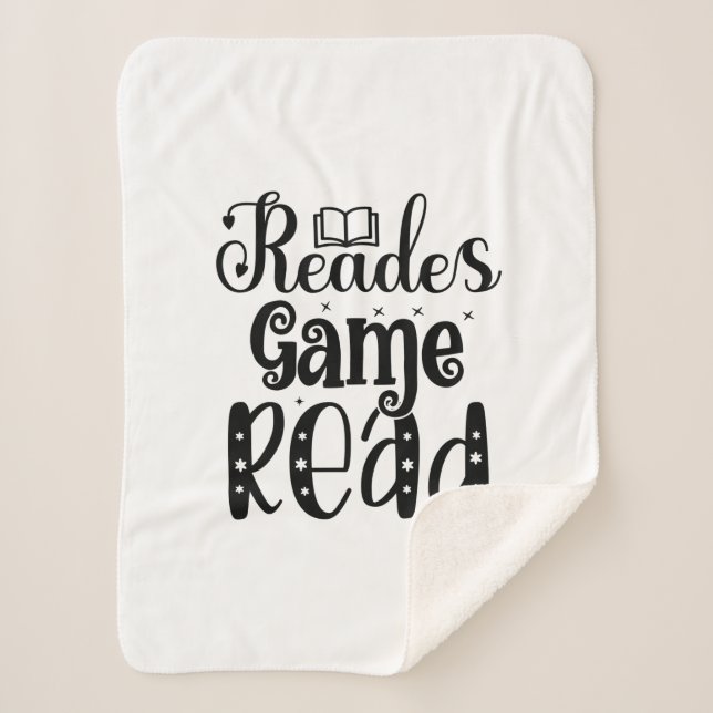 Reading Art Reades Game Read Sherpa Blanket (Front)