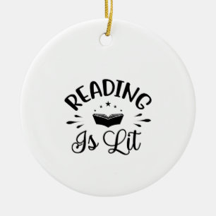 Reading Art Reading Is Lit Ceramic Tree Decoration