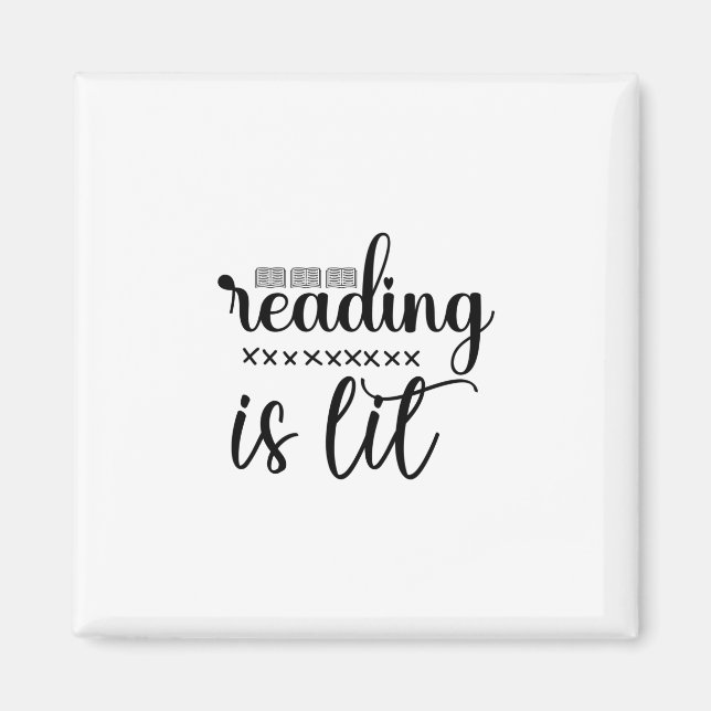 Reading Art Reading Is Lit Magnet (Front)