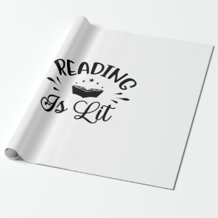 Reading Art Reading Is Lit Wrapping Paper