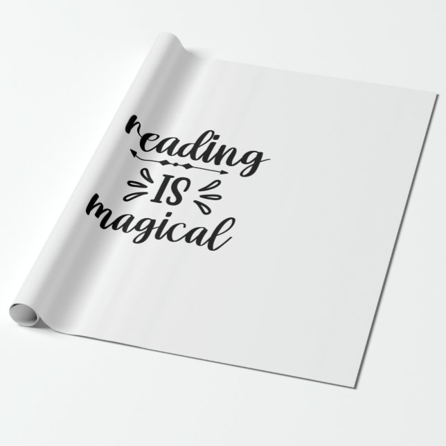 Reading Art Reading Is Magical Wrapping Paper (Unrolled)