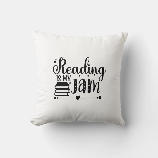 Reading Art Reading Is My Jam Cushion (Front)