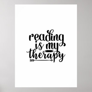 Reading Art Reading Is My Therapy Poster