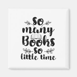 Reading Art So Many Books So Little Time Magnet