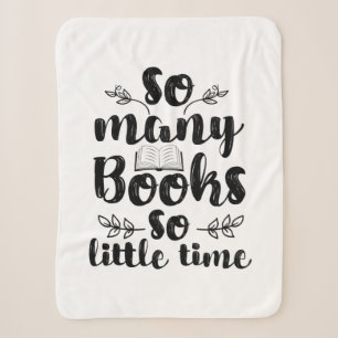 Reading Art So Many Books So Little Time Sherpa Blanket