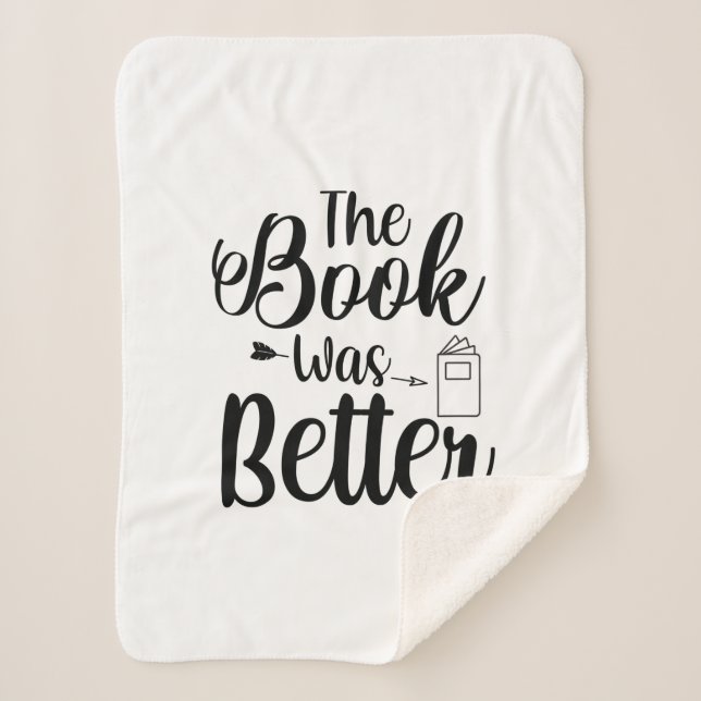 Reading Art The Book Was Better Sherpa Blanket (Front)