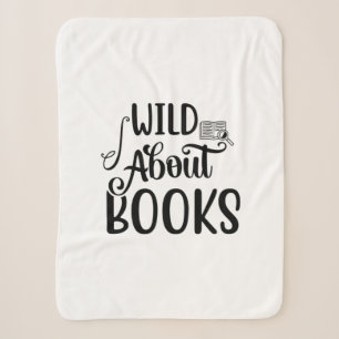 Reading Art Wild About Books Sherpa Blanket