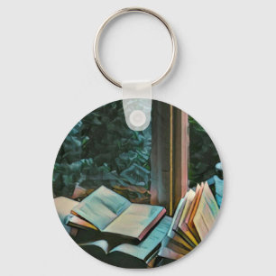 Reading artwork gift key ring