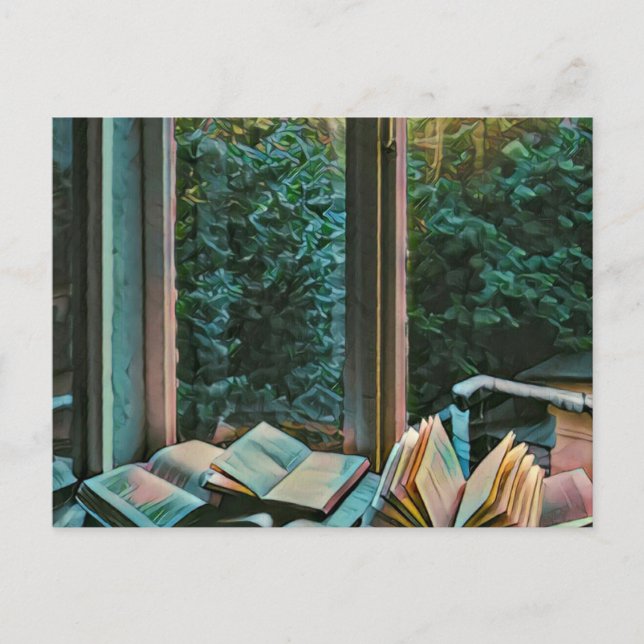 Reading artwork gift postcard (Front)