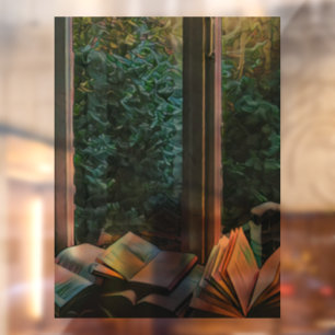 Reading artwork gift window cling