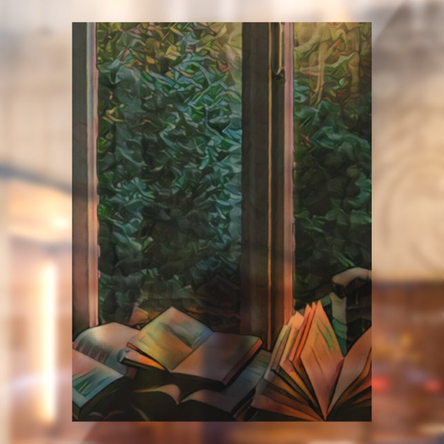 Reading artwork gift window cling (Sheet 2)