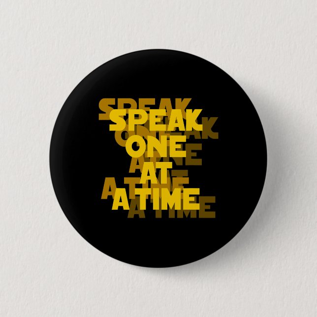 Reading Asl Hand Gesture Deaf Hearing Loss Awarene 6 Cm Round Badge (Front)